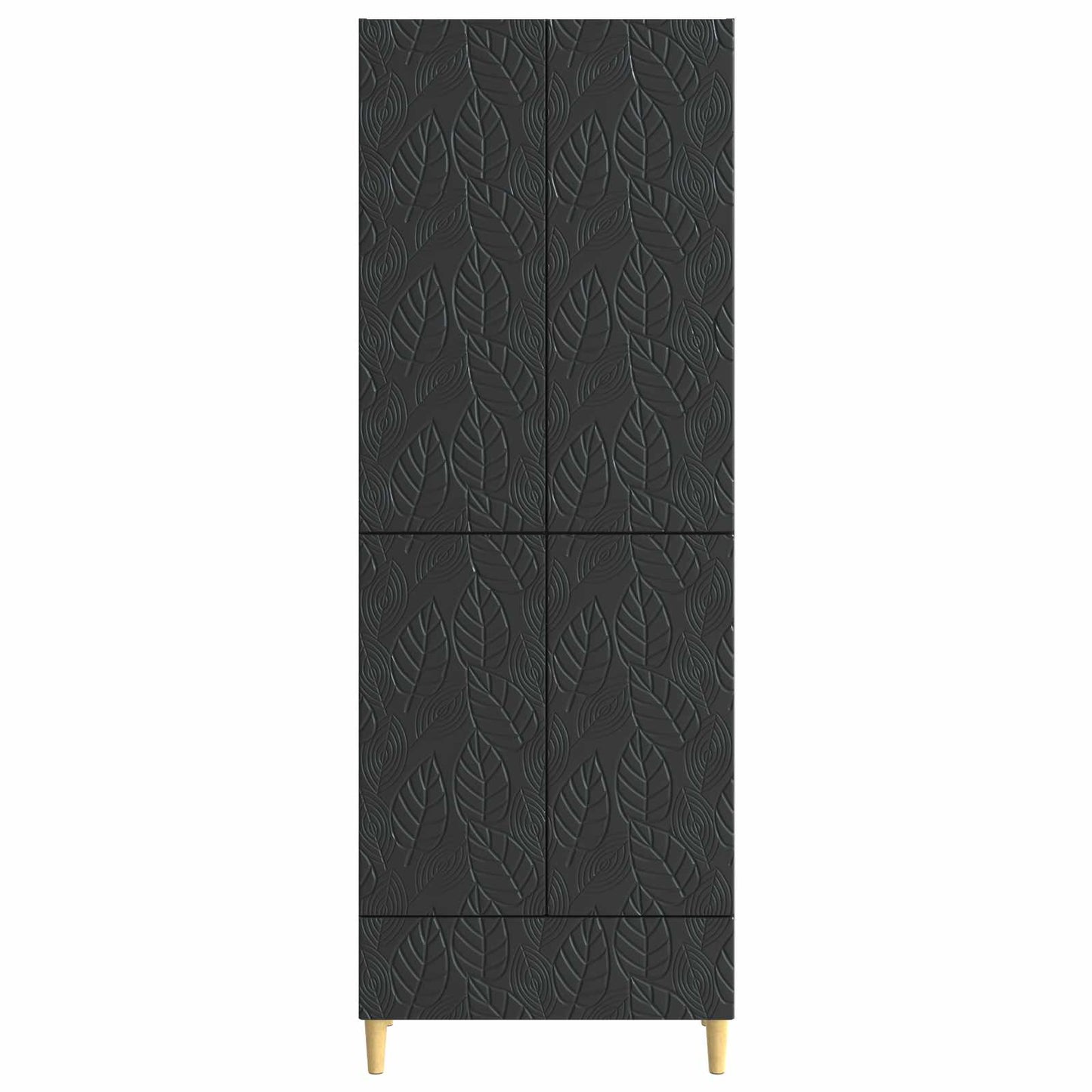 Cabinet Set 2 pcs Black Engineered Wood
