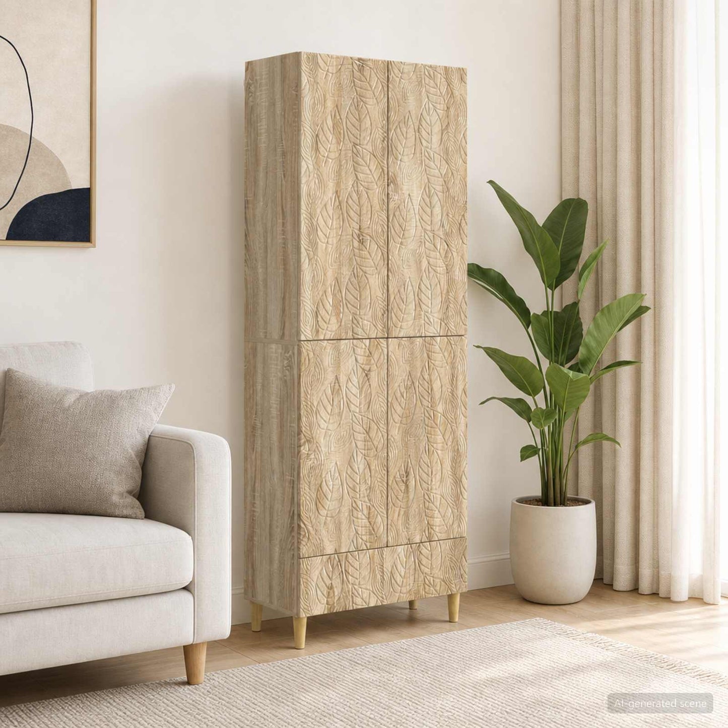 Cabinet Set 2 pcs Sonoma Oak Engineered Wood
