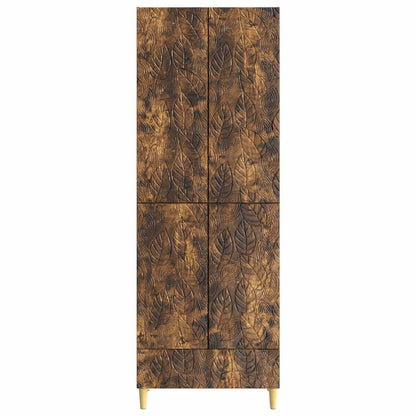 Cabinet Set 2 pcs Smoked Oak Engineered Wood