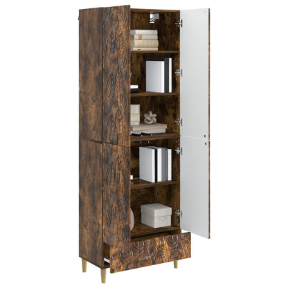 Cabinet Set 2 pcs Smoked Oak Engineered Wood