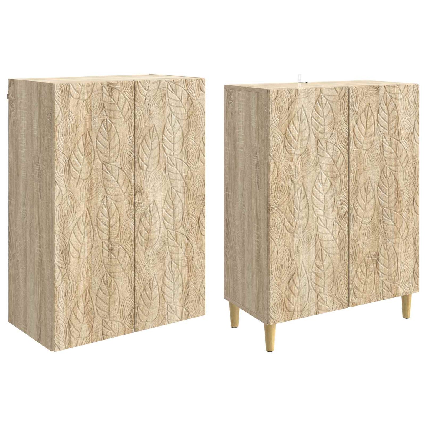 Cabinet Set 2 pcs Sonoma Oak Engineered Wood