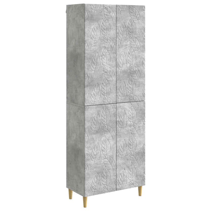 Cabinet Set 2 pcs Concrete Grey Engineered Wood