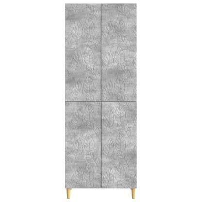 Cabinet Set 2 pcs Concrete Grey Engineered Wood