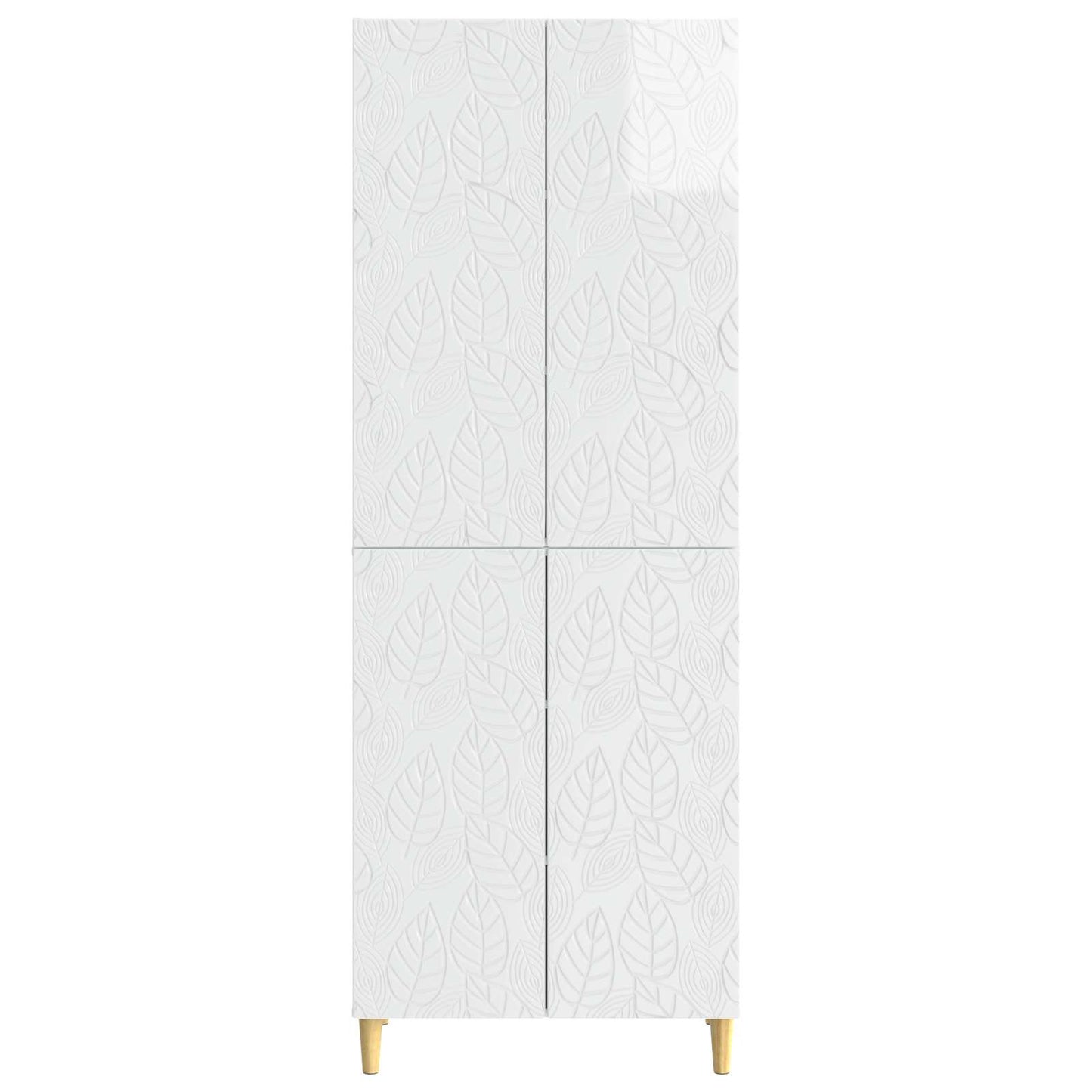 Cabinet Set 2 pcs High Gloss White Engineered Wood