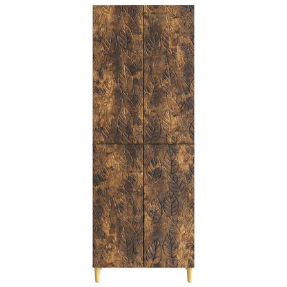 Cabinet Set 2 pcs Smoked Oak Engineered Wood