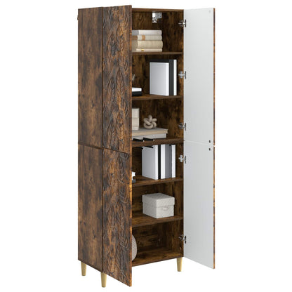 Cabinet Set 2 pcs Smoked Oak Engineered Wood