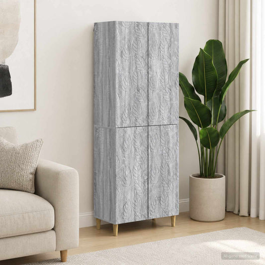 Cabinet Set 2 pcs Grey Sonoma Engineered Wood