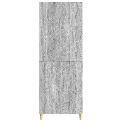 Cabinet Set 2 pcs Grey Sonoma Engineered Wood