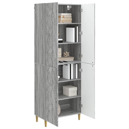 Cabinet Set 2 pcs Grey Sonoma Engineered Wood