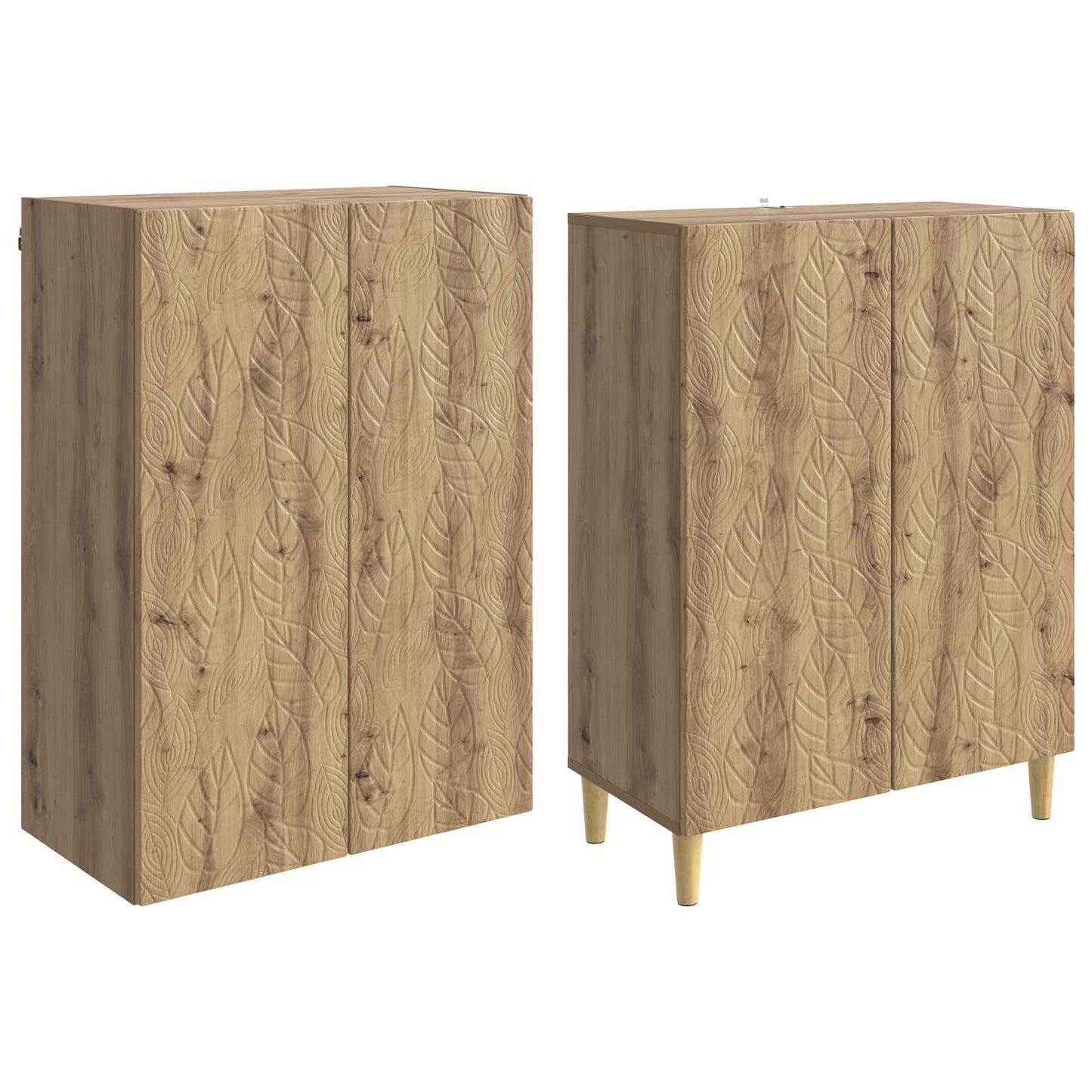 Cabinet Set 2 pcs Artisan Oak Engineered Wood