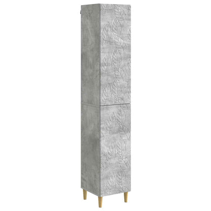 Cabinet Set 2 pcs Concrete Grey Engineered Wood