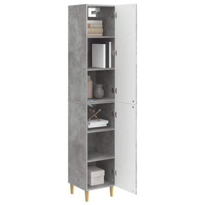 Cabinet Set 2 pcs Concrete Grey Engineered Wood