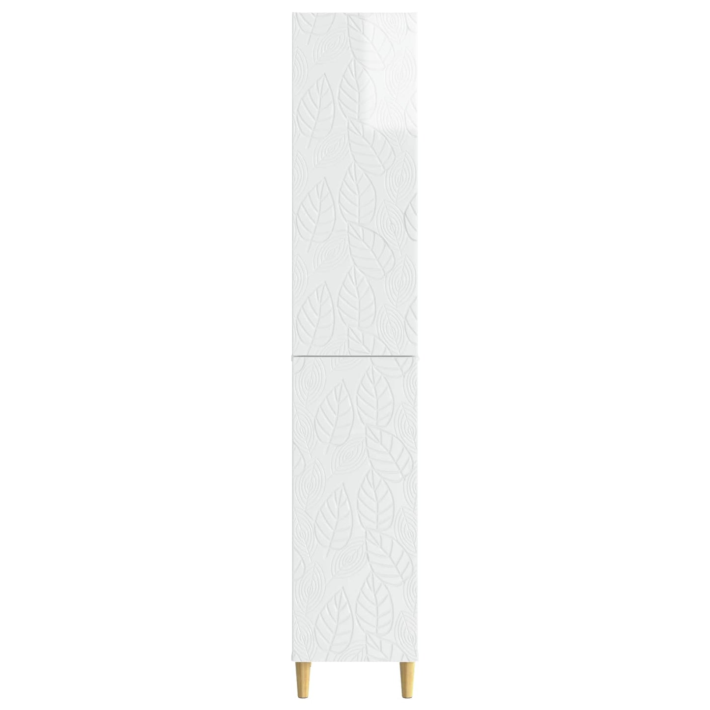 Cabinet Set 2 pcs High Gloss White Engineered Wood