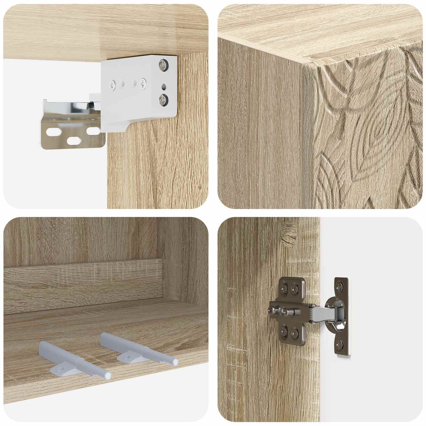 Cabinet Set 2 pcs Sonoma Oak 66 x 34.5 x 90 cm Engineered Wood