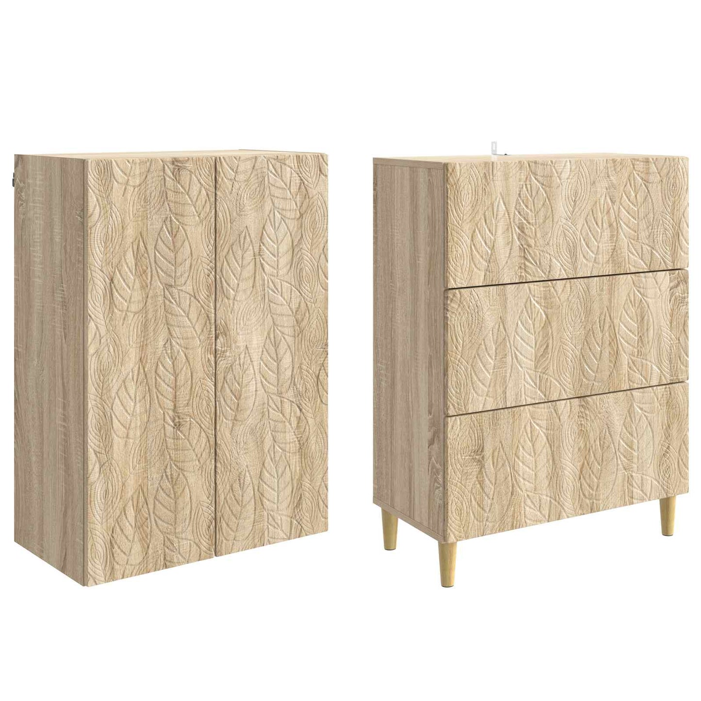 Cabinet Set 2 pcs Sonoma Oak 66 x 34.5 x 90 cm Engineered Wood