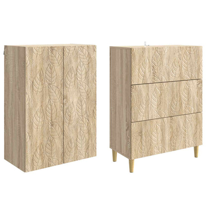 Cabinet Set 2 pcs Sonoma Oak 66 x 34.5 x 90 cm Engineered Wood