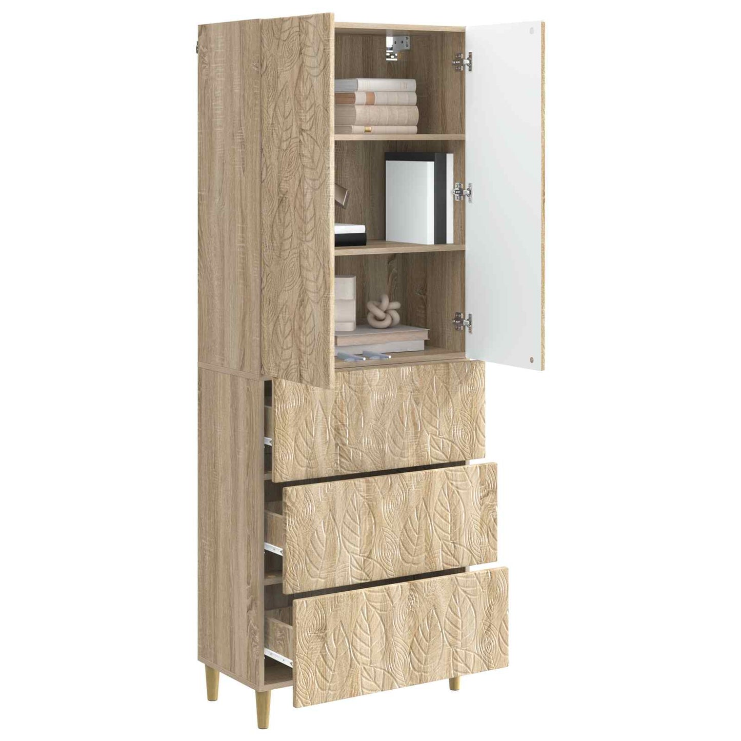 Cabinet Set 2 pcs Sonoma Oak 66 x 34.5 x 90 cm Engineered Wood