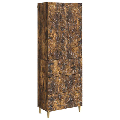 Cabinet Set 2 pcs 66 x 34.5 x 90 cm Engineered Wood Smoked Oak
