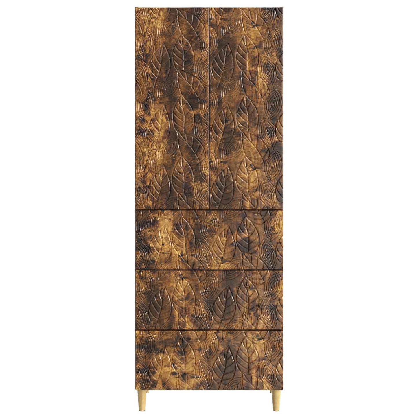 Cabinet Set 2 pcs 66 x 34.5 x 90 cm Engineered Wood Smoked Oak