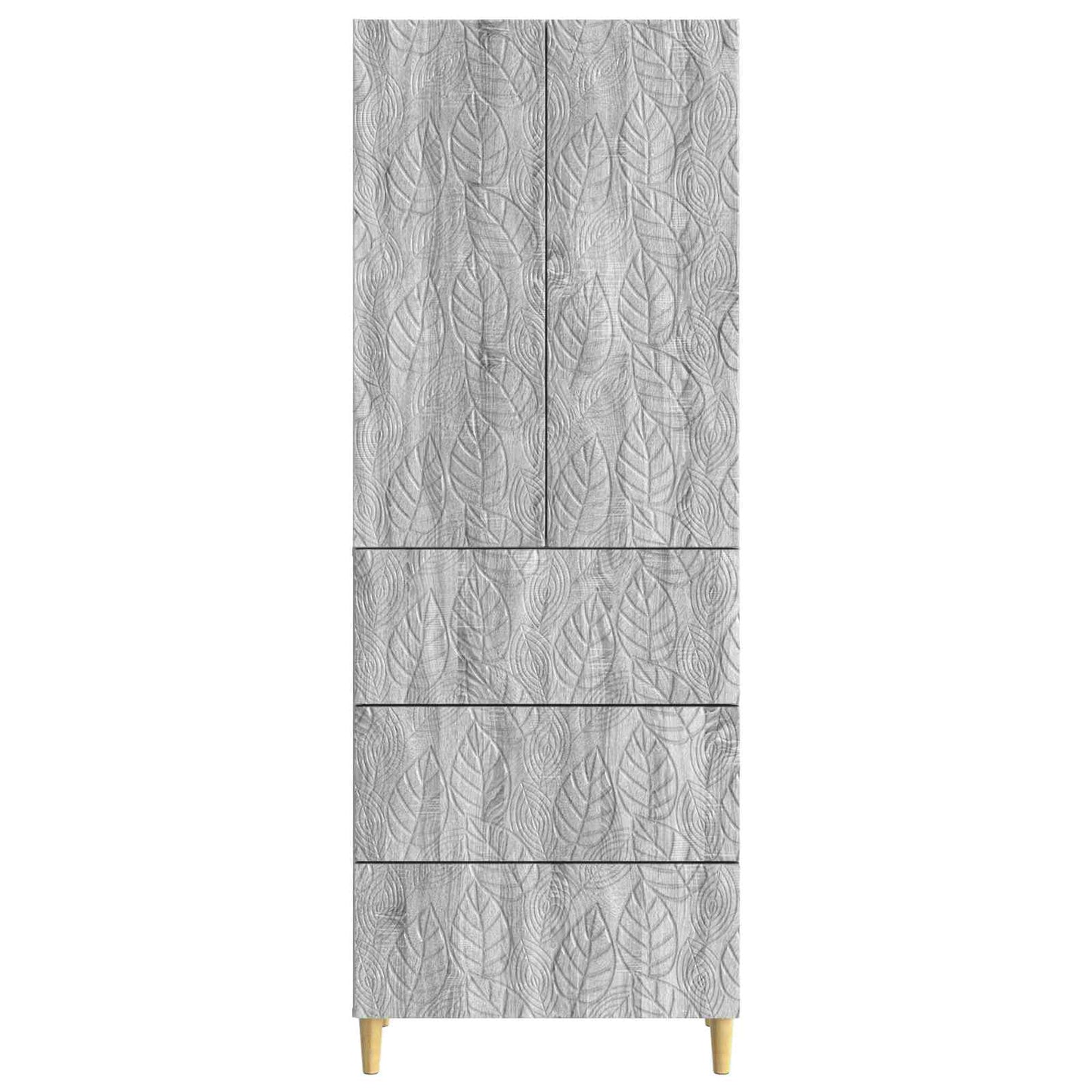 Cabinet Set 2 pcs 66 x 34.5 x 90 cm Engineered Wood Grey Sonoma