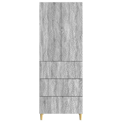 Cabinet Set 2 pcs 66 x 34.5 x 90 cm Engineered Wood Grey Sonoma