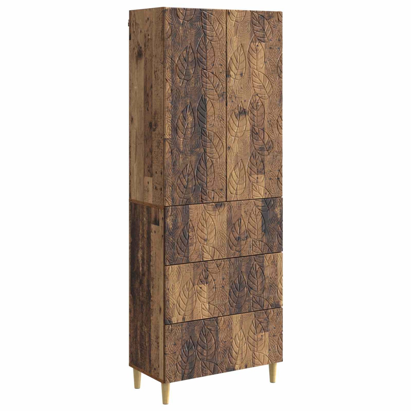 Cabinet Set 2 pcs 66 x 34.5 x 90 cm Engineered Wood Old Wood
