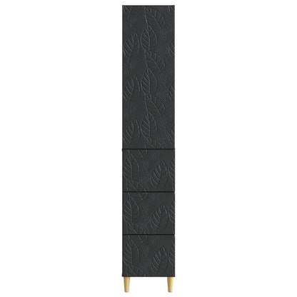 Cabinet Set 2 pcs 33 x 34.5 x 90 cm Engineered Wood Black