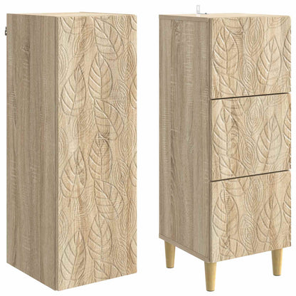 Cabinet Set 2 pcs 33 x 34.5 x 90 cm Engineered Wood Sonoma Oak