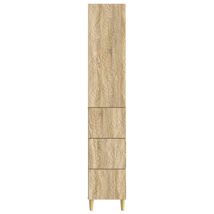 Cabinet Set 2 pcs 33 x 34.5 x 90 cm Engineered Wood Sonoma Oak