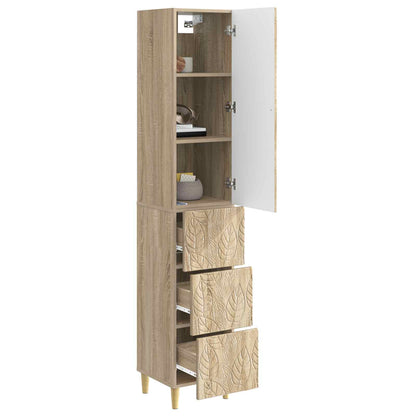 Cabinet Set 2 pcs 33 x 34.5 x 90 cm Engineered Wood Sonoma Oak