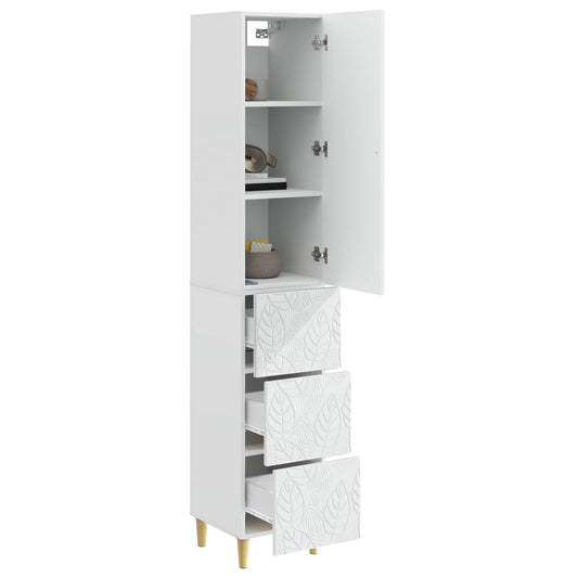 Cabinet Set 2 pcs High Gloss White 33 x 34.5 x 90 cm