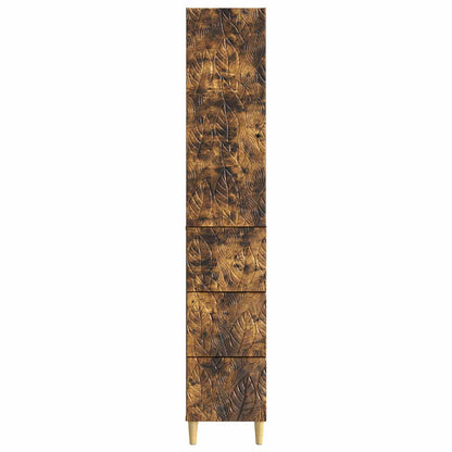 Cabinet Set 2 pcs 33 x 34.5 x 90 cm Engineered Wood Smoked Oak