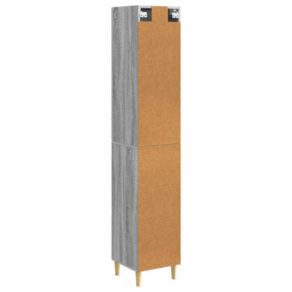 Cabinet Set 2 pcs Grey Sonoma 33 x 34.5 x 90 cm Engineered Wood