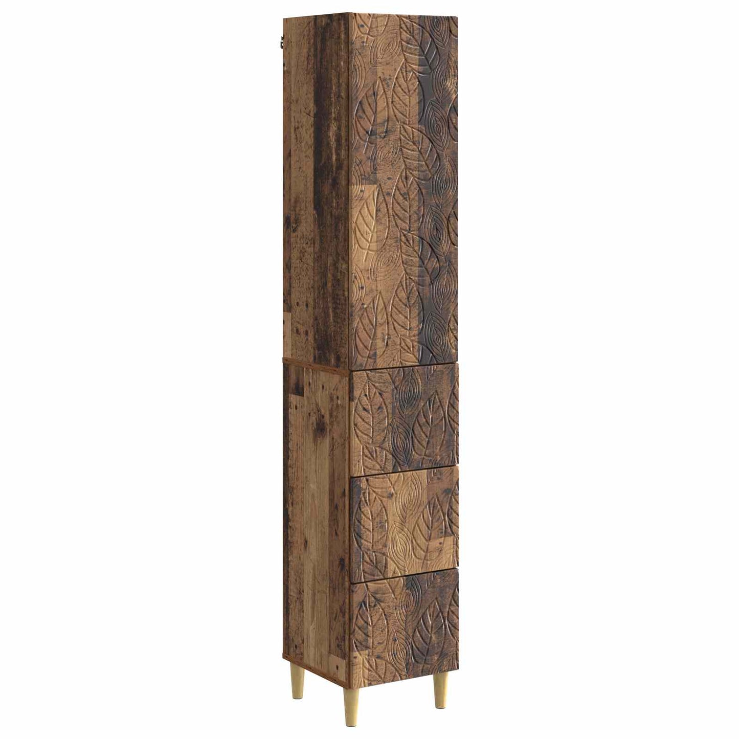 Cabinet Set 2 pcs 33 x 34.5 x 90 cm Engineered Wood Old Wood