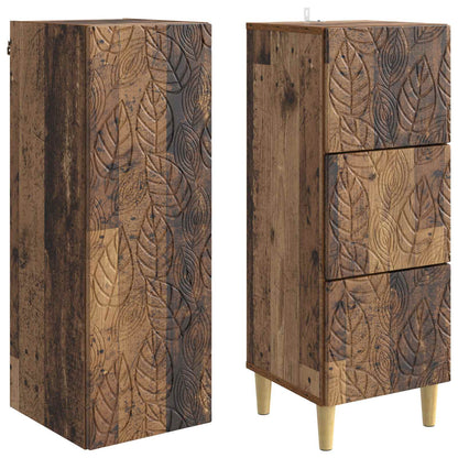Cabinet Set 2 pcs 33 x 34.5 x 90 cm Engineered Wood Old Wood