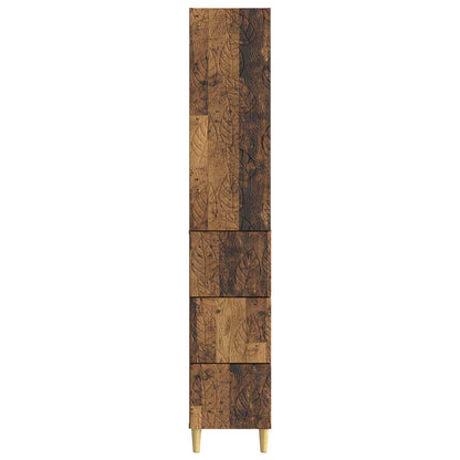 Cabinet Set 2 pcs 33 x 34.5 x 90 cm Engineered Wood Old Wood