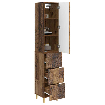Cabinet Set 2 pcs 33 x 34.5 x 90 cm Engineered Wood Old Wood