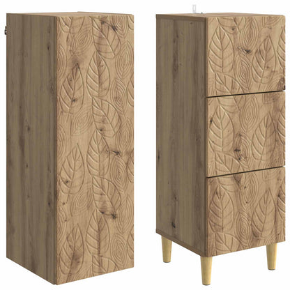 Cabinet Set 2 pcs Artisan Oak 33 x 34.5 x 90 cm Engineered Wood