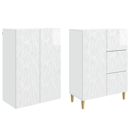 2 pcs High Gloss White