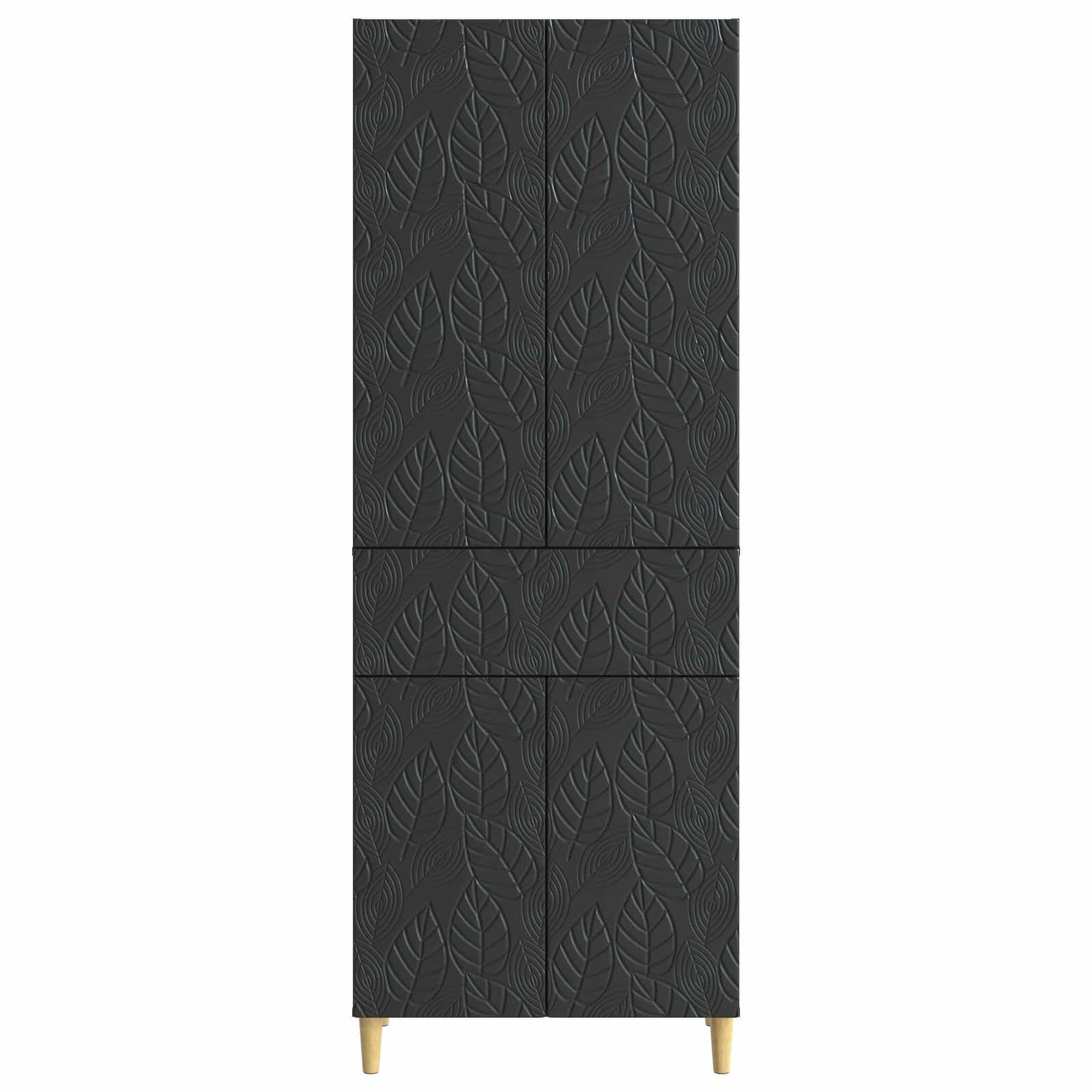 Cabinet Set 2 pcs Black Engineered Wood