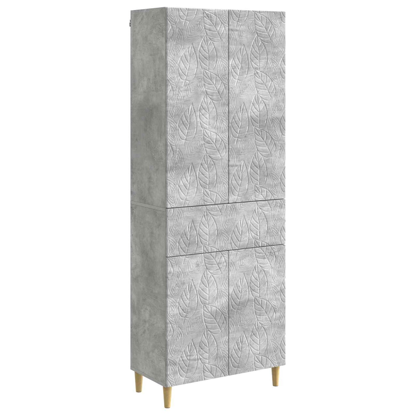 Cabinet Set 2 pcs Concrete Grey Engineered Wood