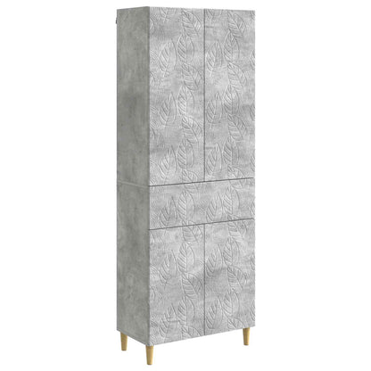 Cabinet Set 2 pcs Concrete Grey Engineered Wood