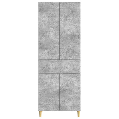 Cabinet Set 2 pcs Concrete Grey Engineered Wood