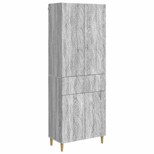 Cabinet Set 2 pcs Grey Sonoma Engineered Wood