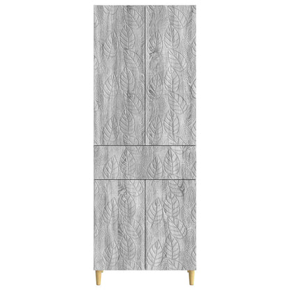 Cabinet Set 2 pcs Grey Sonoma Engineered Wood