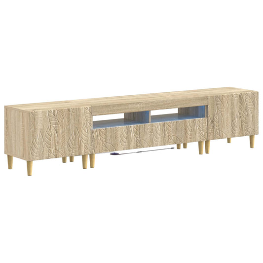 3 Piece LED TV Cabinet DELFT Sonoma Oak Engineered Wood