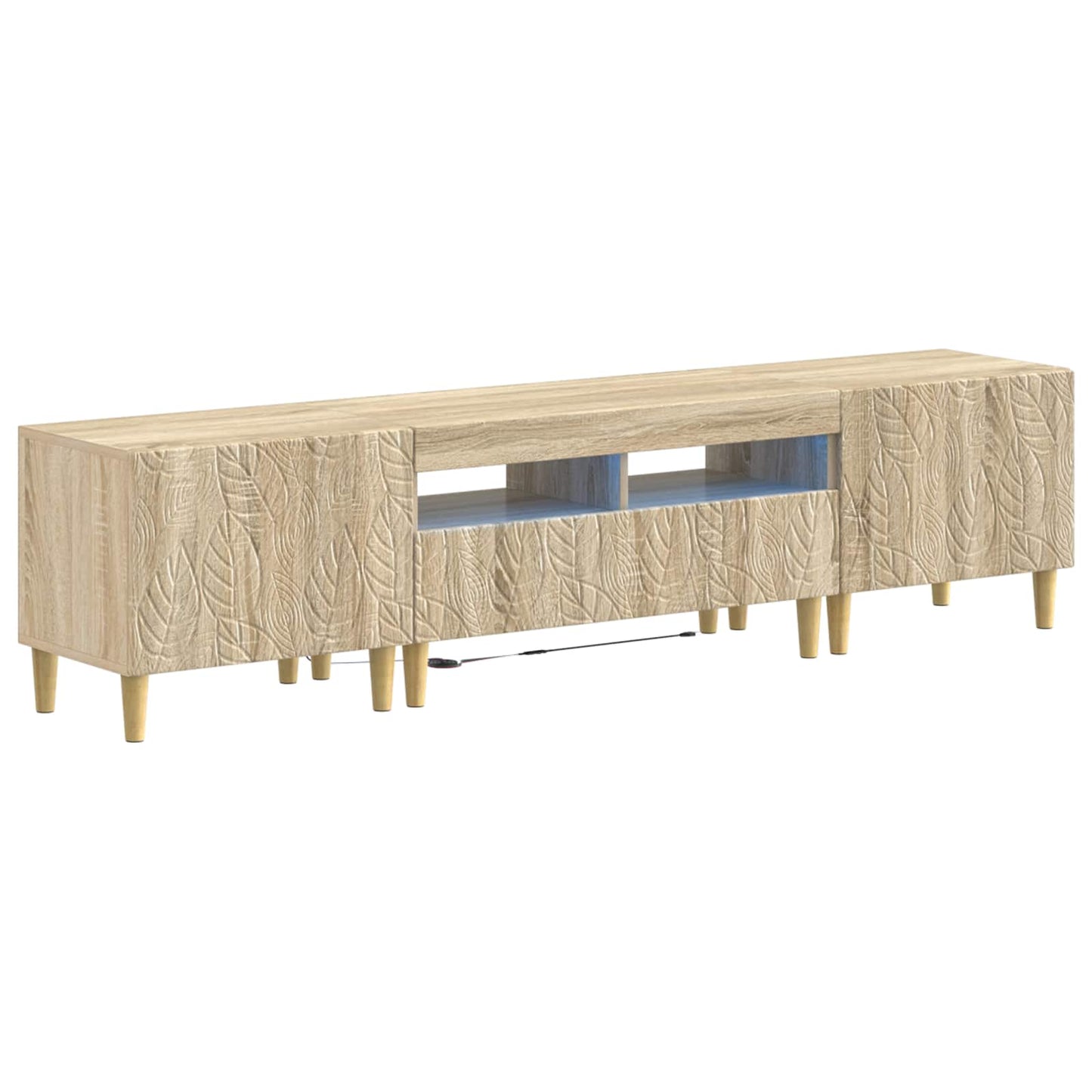5 Piece LED TV Cabinet Sonoma Oak Engineered Wood