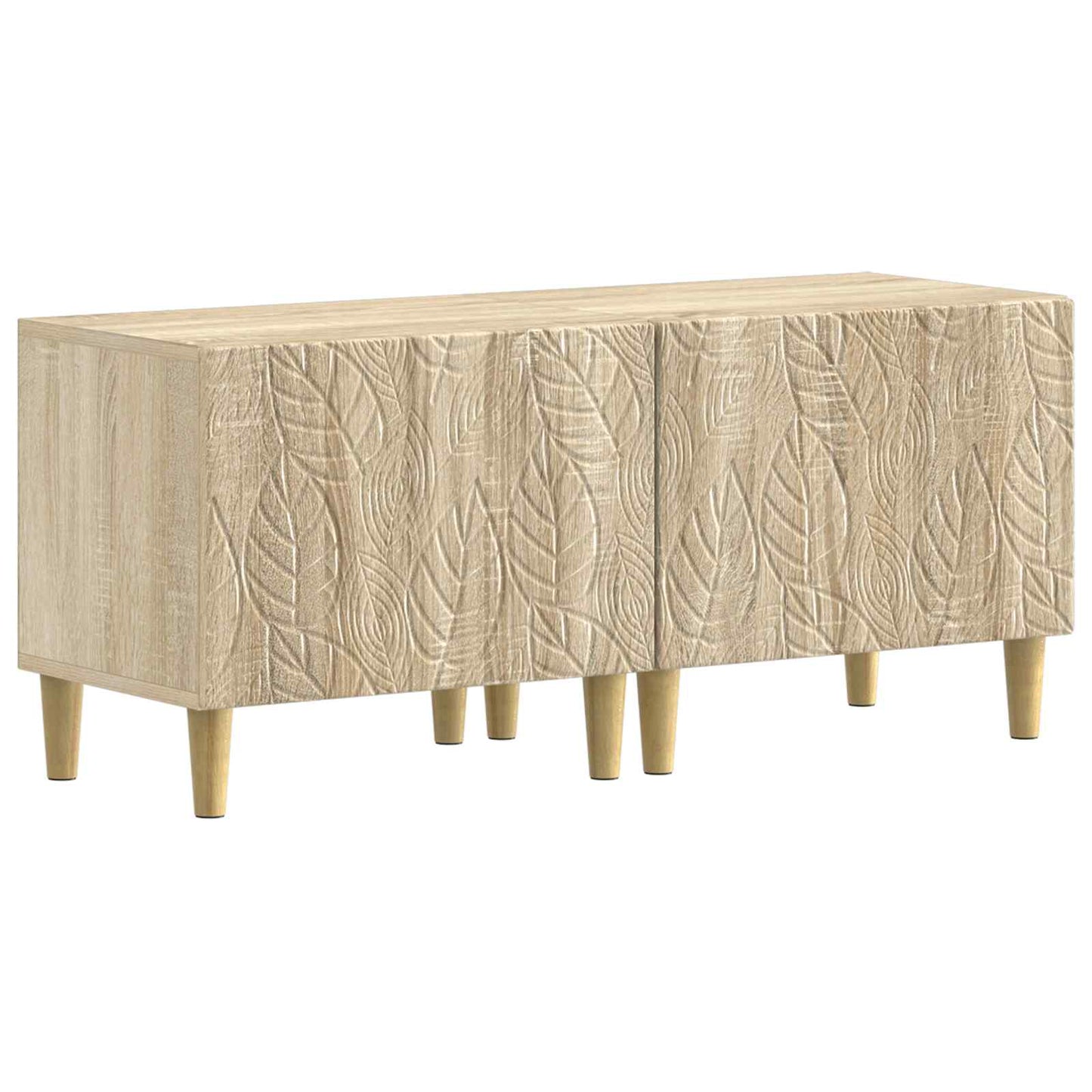 5 Piece LED TV Cabinet Sonoma Oak Engineered Wood
