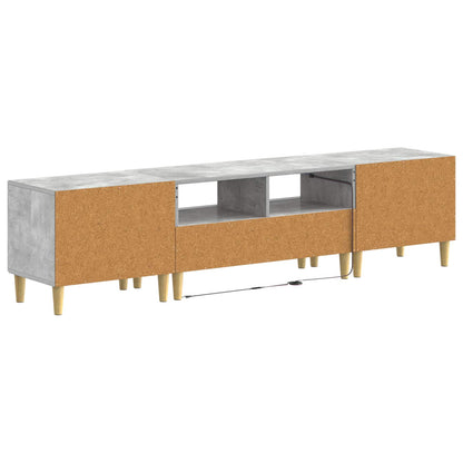 5 Piece LED TV Cabinet Concrete Grey Engineered Wood