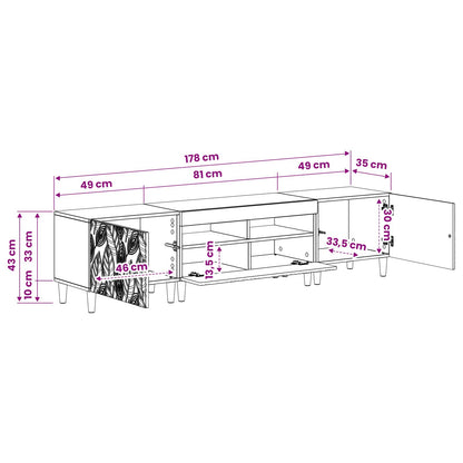 5 Piece LED TV Cabinet High Gloss White Engineered Wood